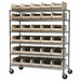 Mobile Bin Shelving Beige Steel