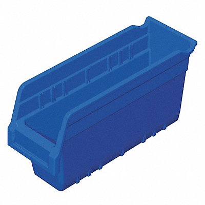 D5522 Shelf Bin Blue Plastic 6 in