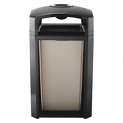 Trash Can 50 gal Black Polycarbonate