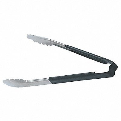 Uncoated Scalloped Tongs 16 L SS Black