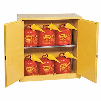 Flammable Safety Cabinet 30 gal Yellow