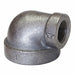 90 Reducing Elbow Cast Iron 2 x 1 in