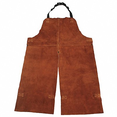 Split Leg Welding Bib Apron Lthr 48x24In