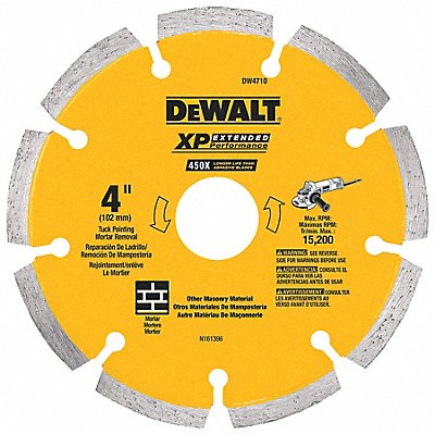 Diamond Saw Blade Blade Dia 4 in.