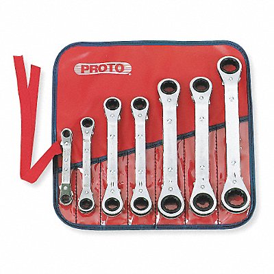 Box End Wrench Set Fll Plsh Offset Metrc