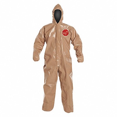 D2261 Hooded Coveralls M Tan Tychem 5000 PK6