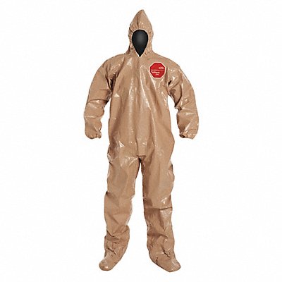 Hooded Coveralls S Tan Tychem 5000 PK6