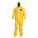 D2255 Hooded Coveralls L Ylw Tychem 2000 PK12