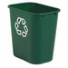 Desk Recycling Container Green 7 gal.