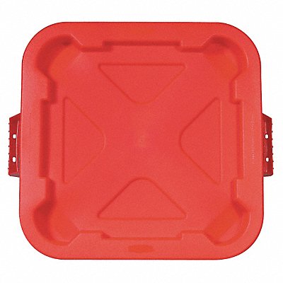 Trash Can Top Flat Snap-On Closure Red