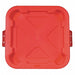 Trash Can Top Flat Snap-On Closure Red