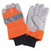 D1689 Leather Gloves Hi-Vis Orange S PR