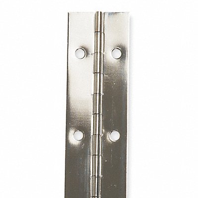 Piano Hinge Nickel 4 ft L 1-1/16 in W