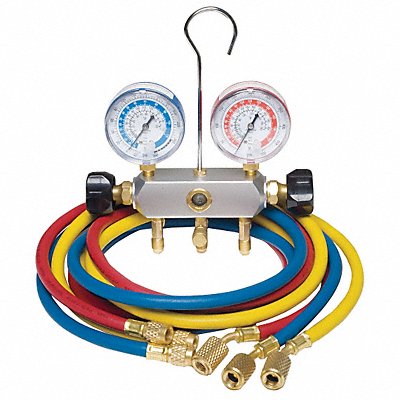 Manifold Gauge Set 2 Valve 3 Hoses