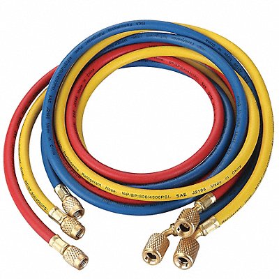 Manifold Hose Set 72 In Red Yellow Blue