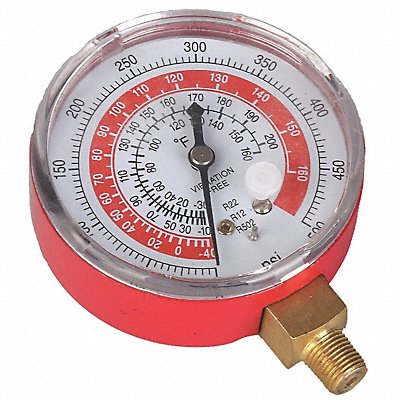 Gauge 2-3/4 In Dia High Side Red 500 psi