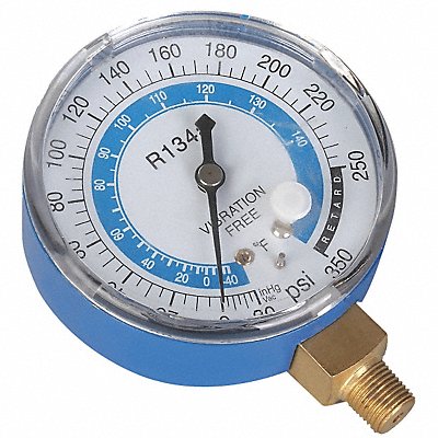 Gauge 2-3/4 In Dia Low Side Blue 350 psi