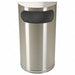 Wastebasket Half Round 9 gal Silver