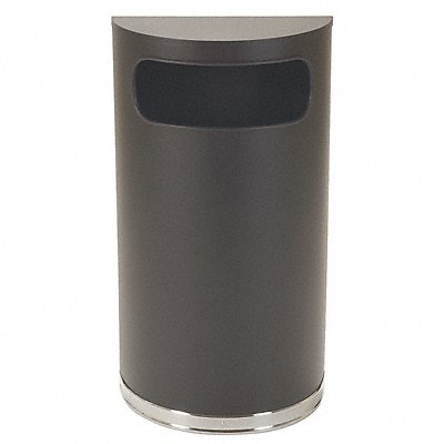 Wastebasket Half Round 9 gal Black