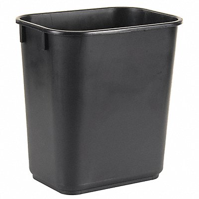 D2128 Wastebasket Rectangular 3-1/2 gal Black