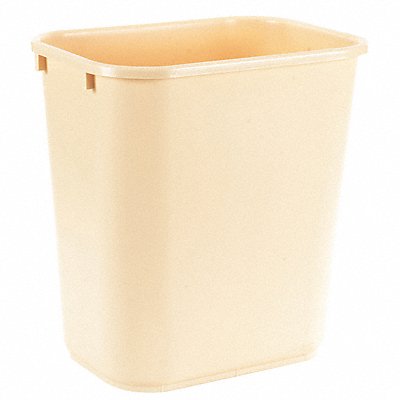 D2129 Wastebasket Rectangular 7 gal Beige