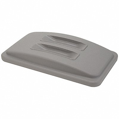 Trash Can Top Flat Snap-On Closure Gray