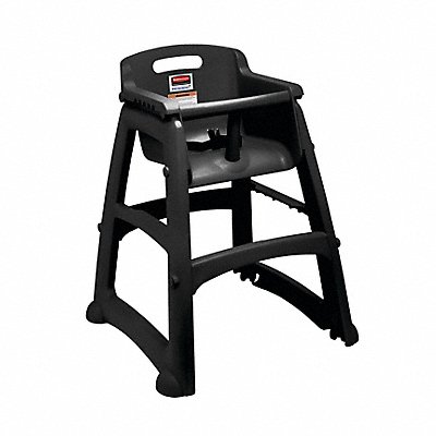 High Chair 29 3/4 in H Black
