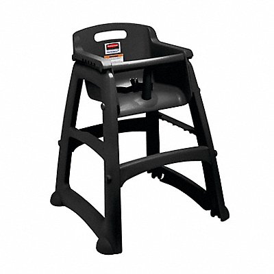 High Chair 29 3/4 in H Black