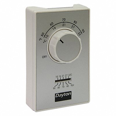 Line Volt NP Analog Tstat 1H White DPST