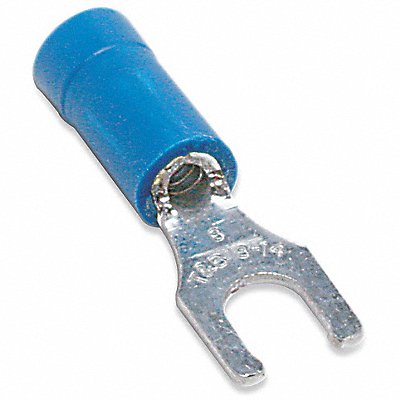 Fork Terminal Lockng #10 Stud Blue PK100