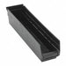 Shelf Bin Black Polypropylene 4 in