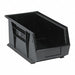 Hang and Stack Bin Black PP 7 in