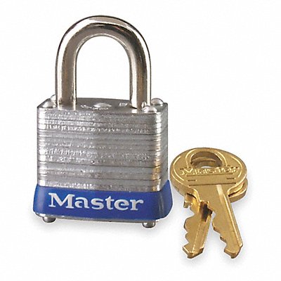 Keyed Padlock 1/2 in Rectangle Silver