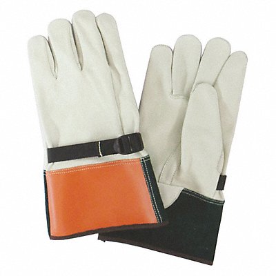 D1037 Elec. Glove Protector 9 Beige/Org/Grn PR