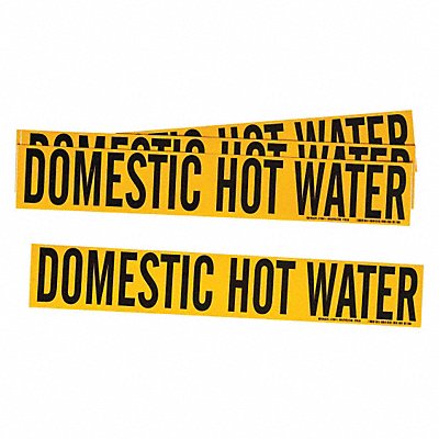 Pipe Marker Domestic Hot Water 2 1/4in H