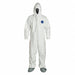 Hooded Coverall w/Attached Boot White XL