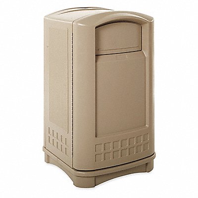 D0245 Trash Can 50 gal Beige HDPE