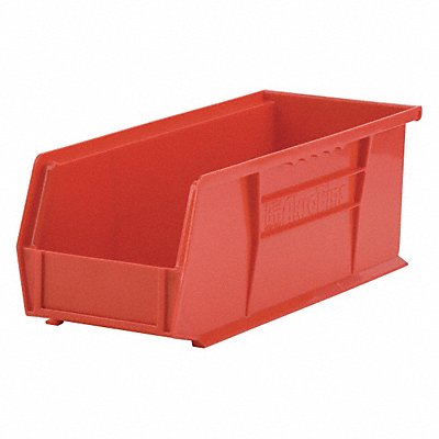 F8659 Hang and Stack Bin Red Plastic 5 in