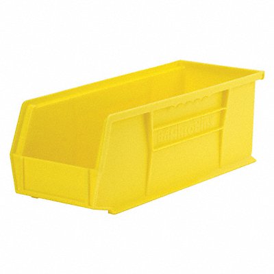 F8659 Hang and Stack Bin Yellow Plastic 5 in