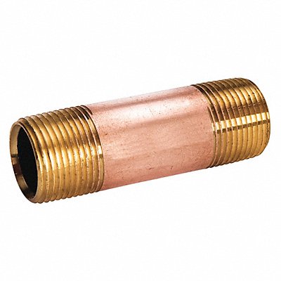 Nipple 1/2 x 1 1/8 In L Red Brass