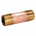 Nipple 1/2 x 1 1/8 In L Red Brass