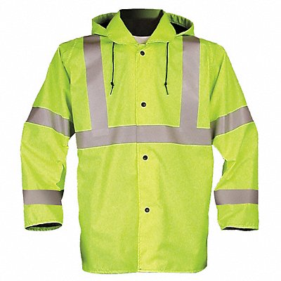 Jacket w/Hood Hi-Vis Ylw/Grn 4XL