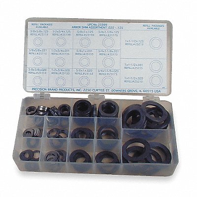 Arbor Shim Assortment 150 pcs Steel