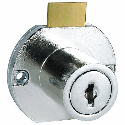 Cabinet Drawer Dead Bolt Lock Gld Round