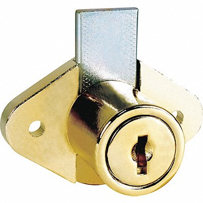 Cabinet Drawer Dead Bolt Lock Gld Round