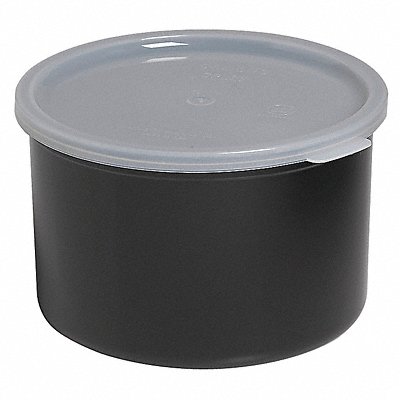 Food Crock with Lid 4 5/16 H Black PK6