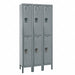 G3769 Wardrobe Locker Lvrd 3 Wide 2 Tier Gray