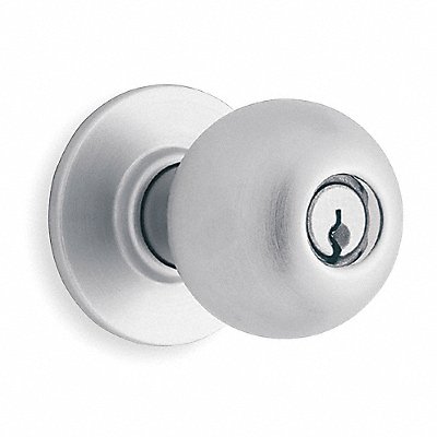 Orb Knob Entrance Lock Satin Chrome C123