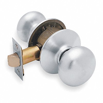 Plymouth Knob Passage Lock Satin Chrome