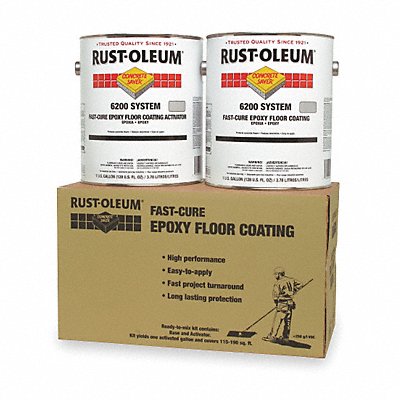 H7196 Floor Coating Kit 6200 Silver Gray 1 gal